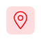 Minimalist flat design location pin icon A simple lineart map pin in solid red ED1C24 with a rounded teardrop shape and a small circular center Clean-1